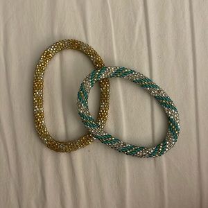 2 beaded bracelets